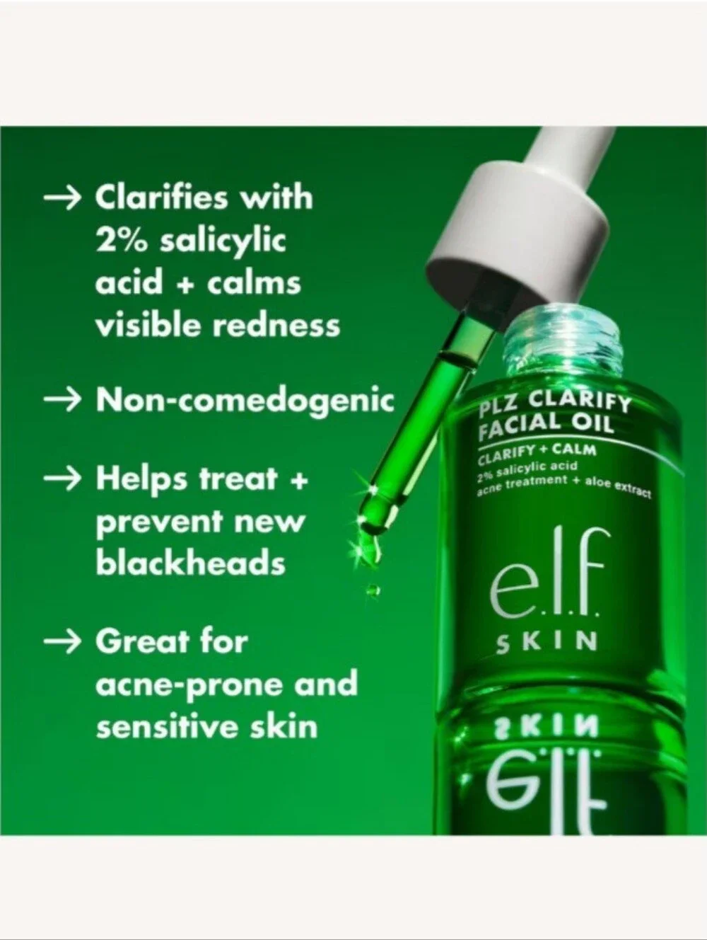 🎉2•$13/3•$18🎉 E.L.F. SKIN Plz Clarify Facial Oil
